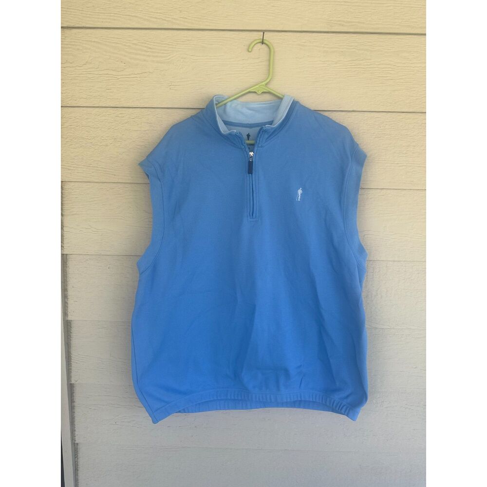 Payne Stewart Men's 1/4 Zip Golf Vest Pullover Cornflower Blue - Size XXL